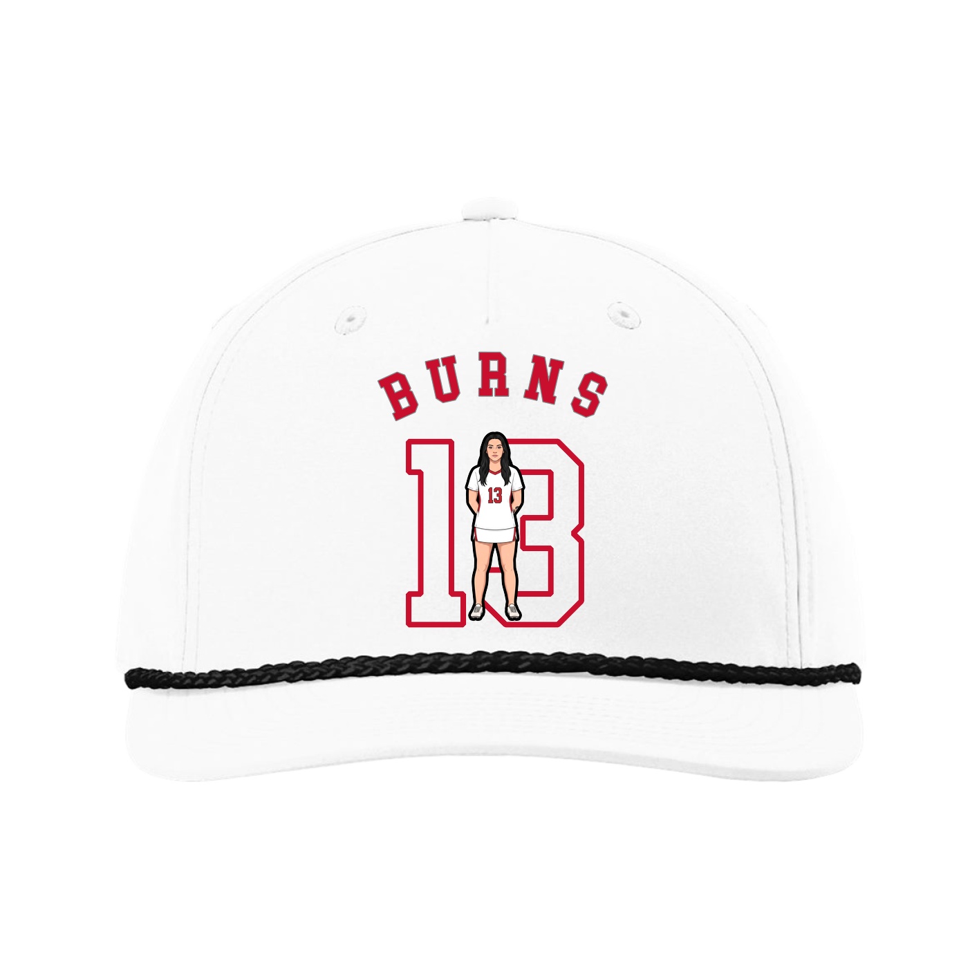 Five-Panel Classic Rope Cap — Shirsey Arch in White