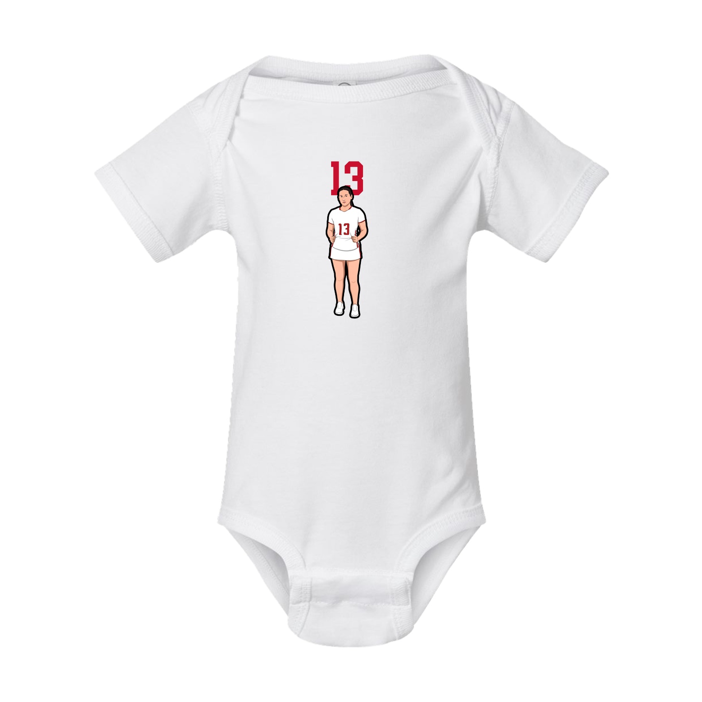 Baby Onesie — Number Top in White