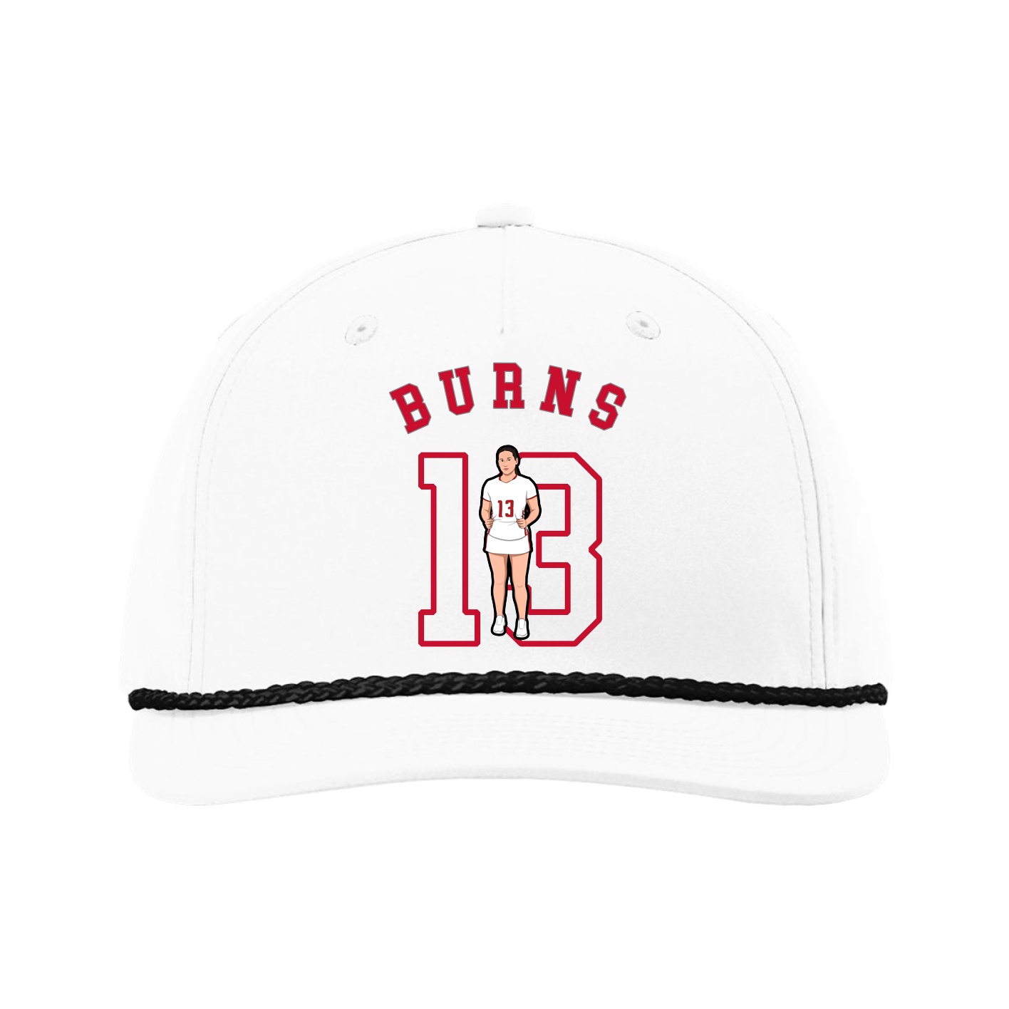 Five-Panel Classic Rope Cap — Shirsey Arch in White