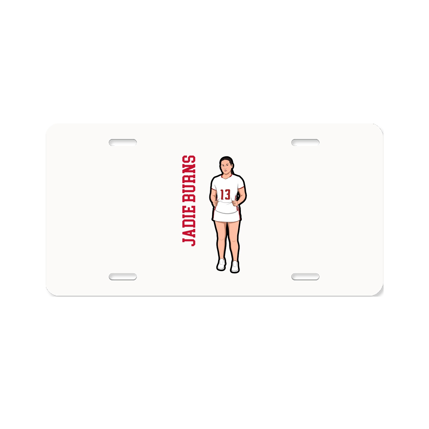 License Plate — Name Vertical in Classic