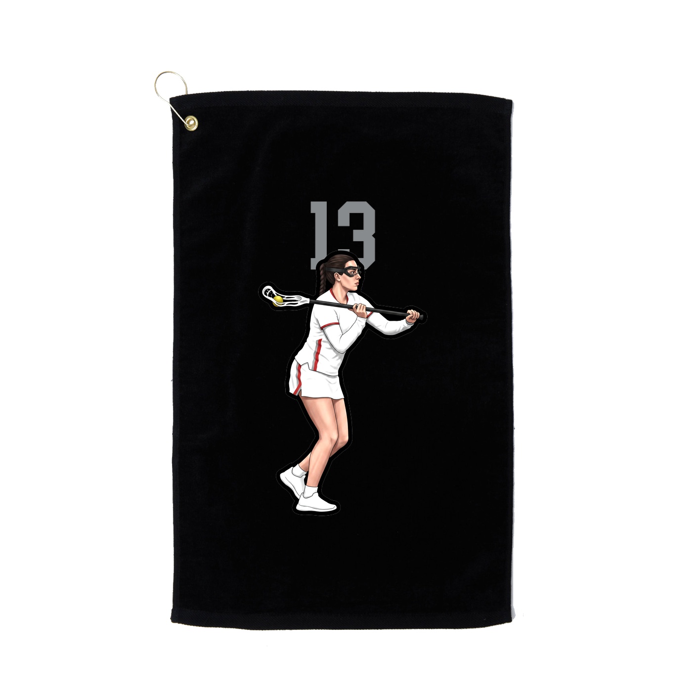 Golf Towel — Number Top in Black