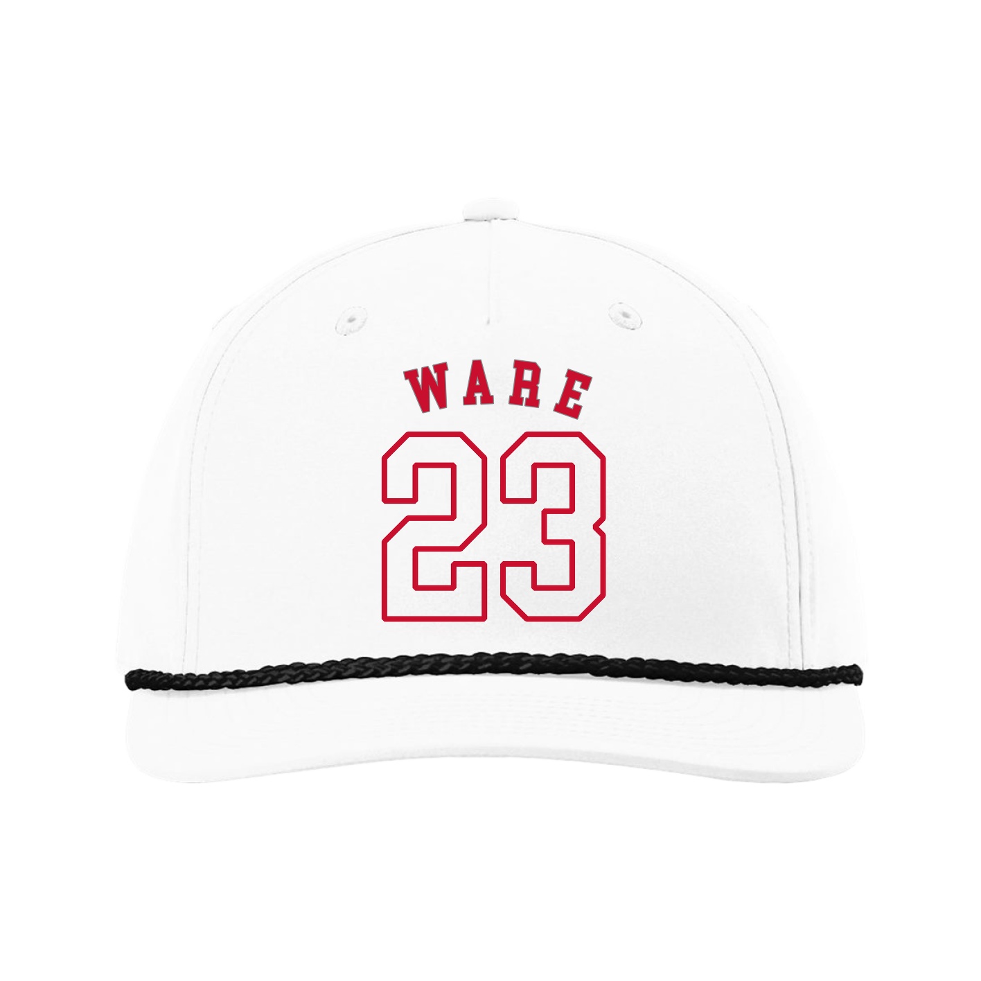 Five-Panel Classic Rope Cap — Shirsey Arch in White