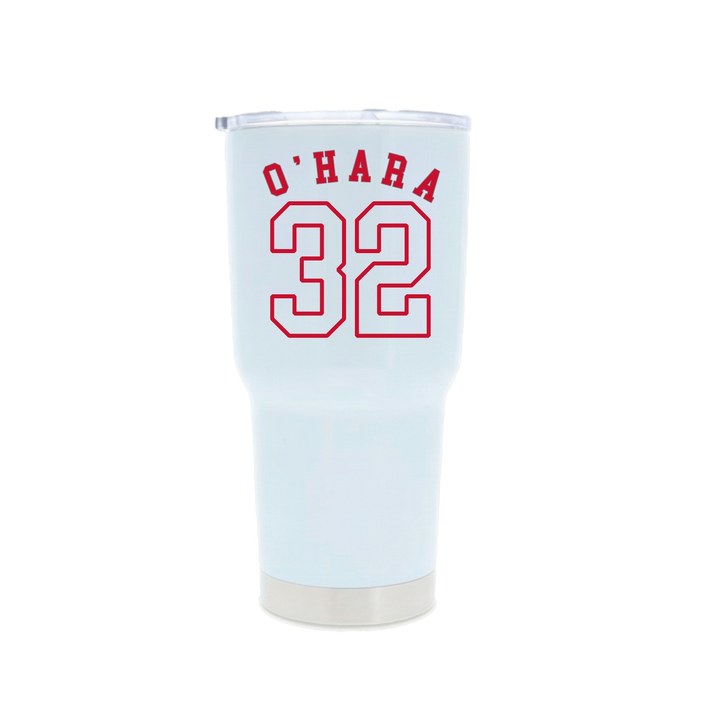 30oz Stainless Steel Tumbler — Shirsey Arch in White