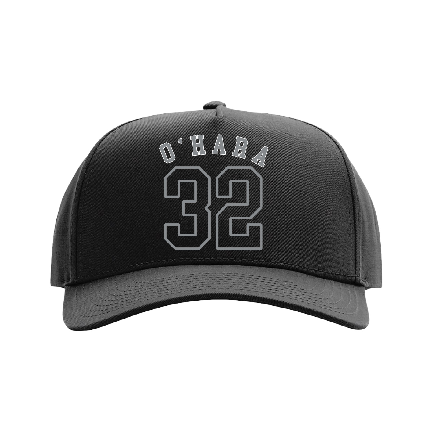 Full Fabric Five-Panel Champ Cap — Shirsey Arch in Black
