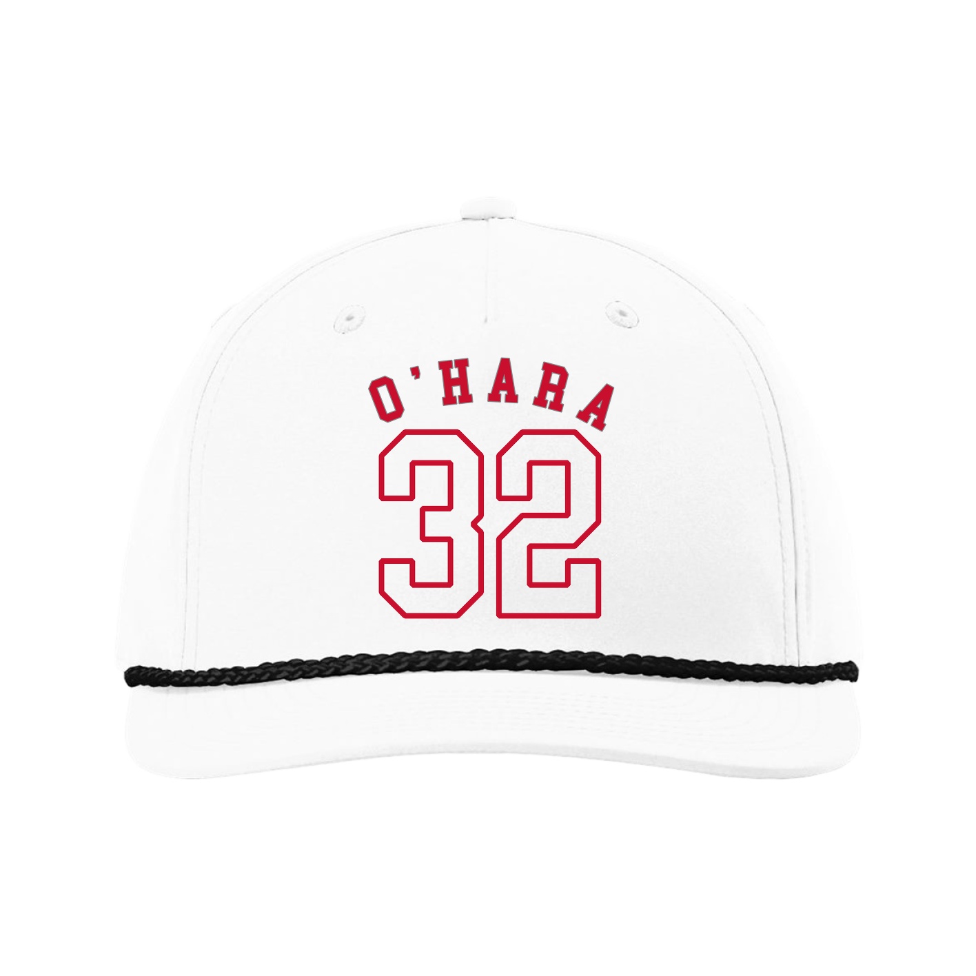 Five-Panel Classic Rope Cap — Shirsey Arch in White