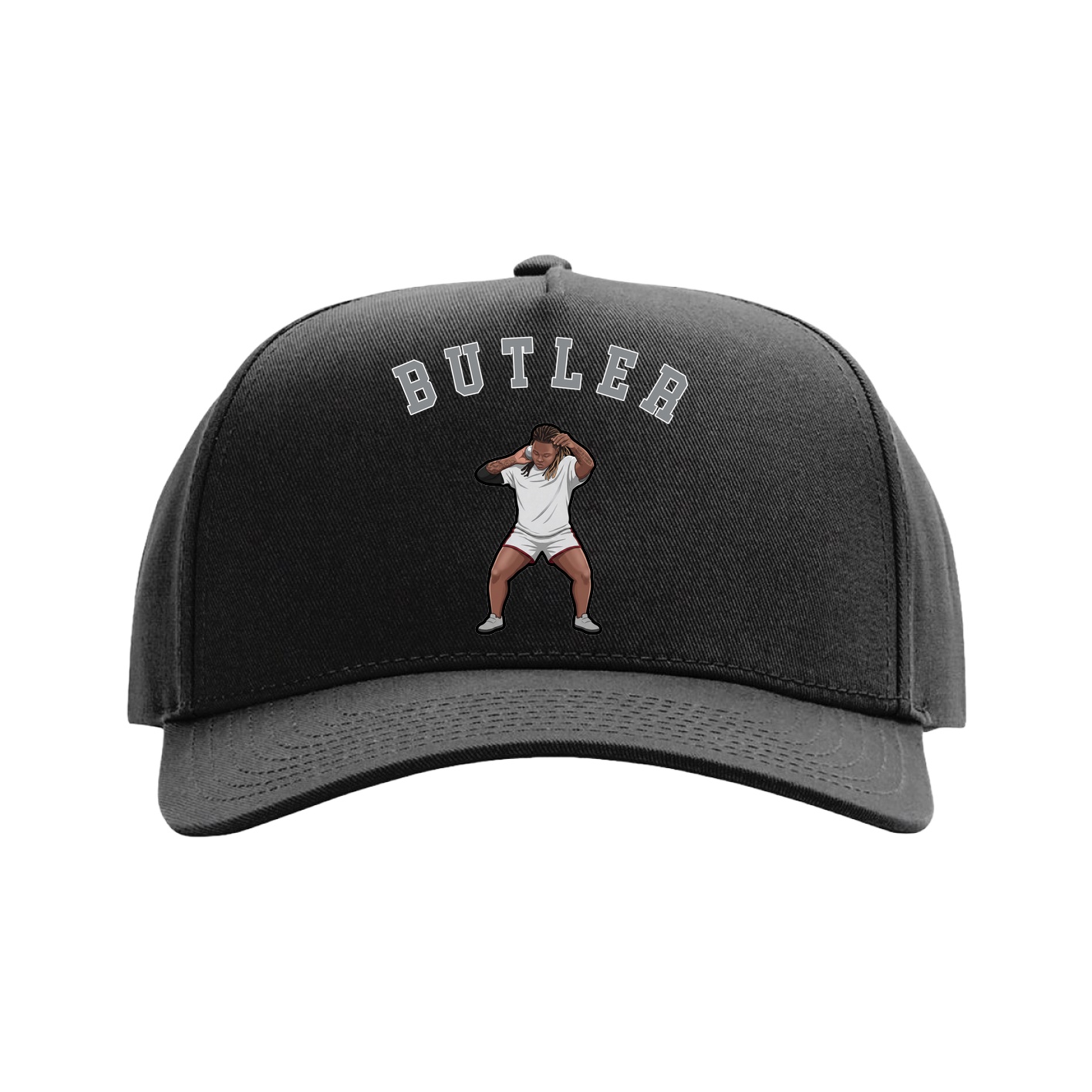 Full Fabric Five-Panel Champ Cap — Shirsey Arch in Black