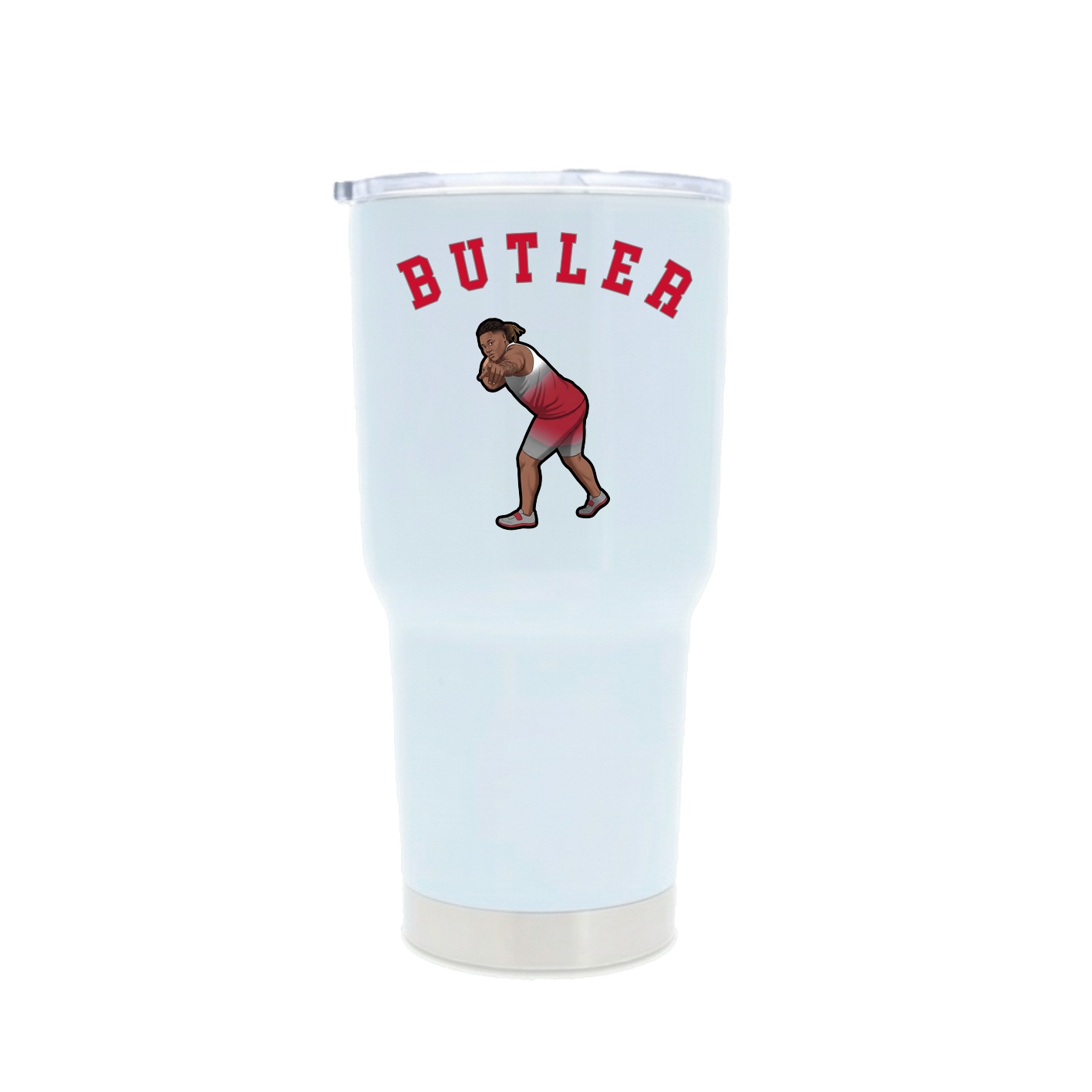30oz Stainless Steel Tumbler — Shirsey Arch in White