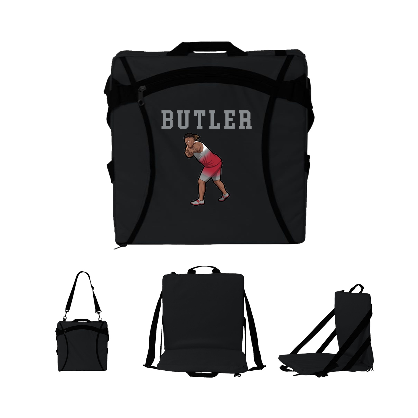 Folding Stadium Seat — Shirsey in Black