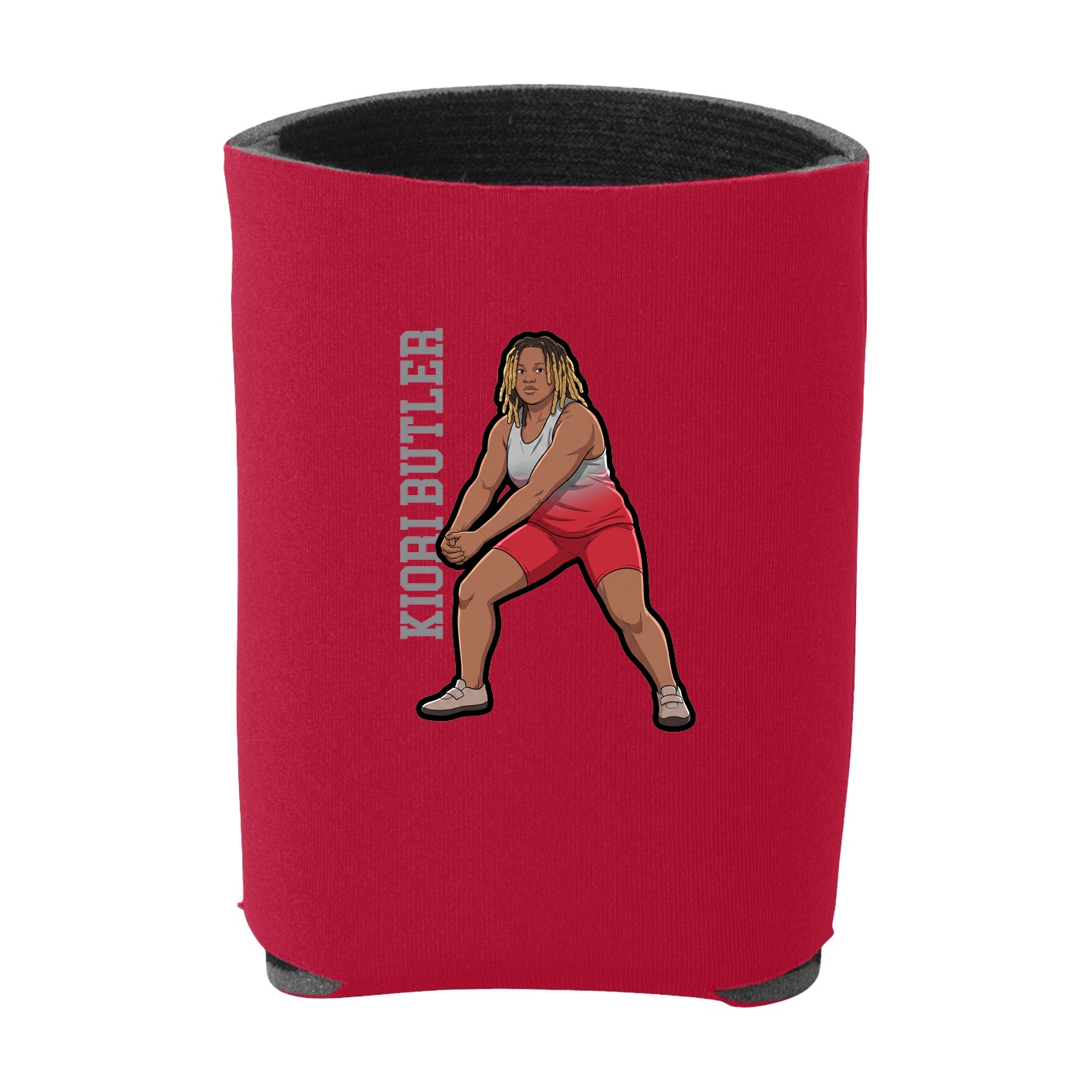 Can Holder — Name Vertical in Red
