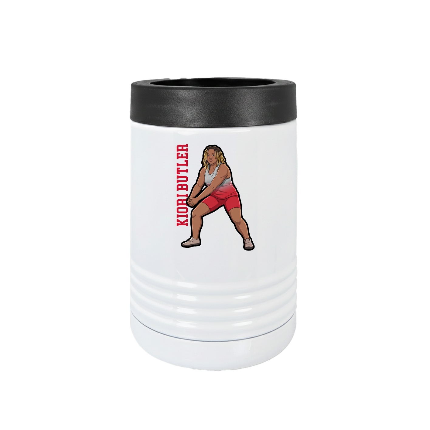 Beverage Holder — Name Vertical in White