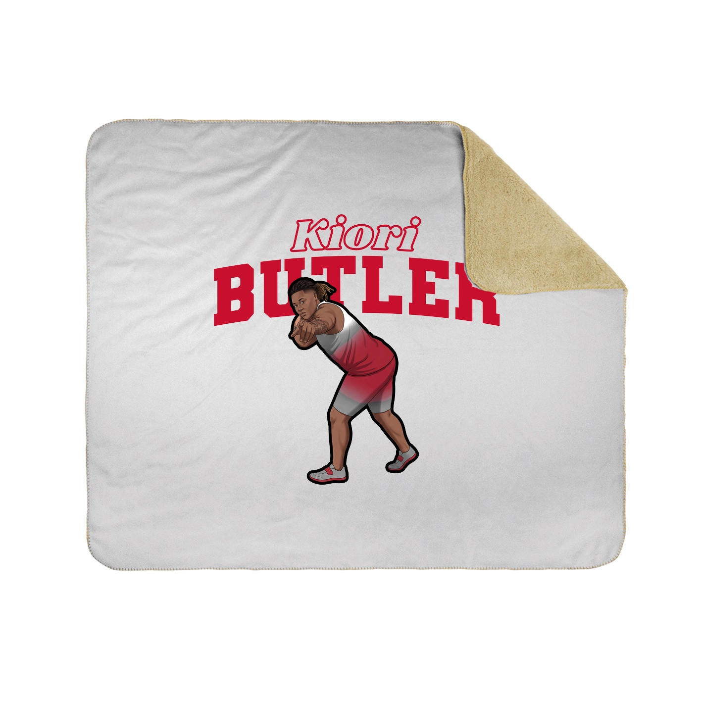 Throw Blanket — Name Arch in White