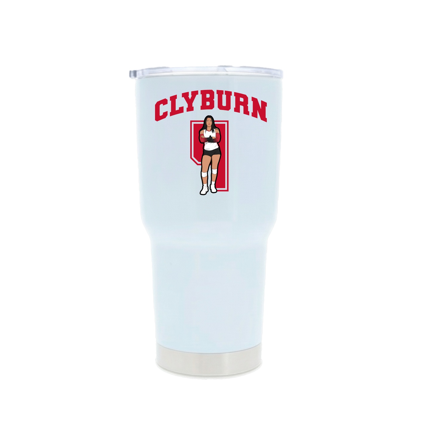30oz Stainless Steel Tumbler — Number in White