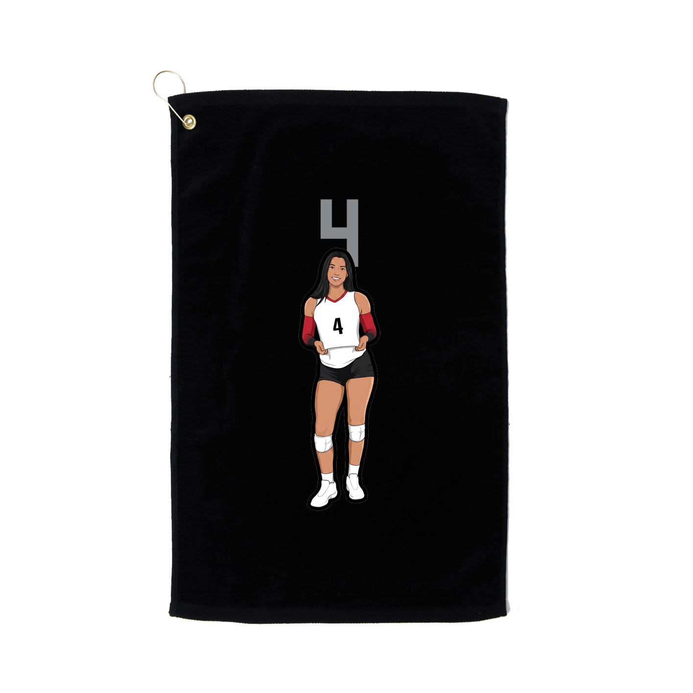 Golf Towel — Number Top in Black