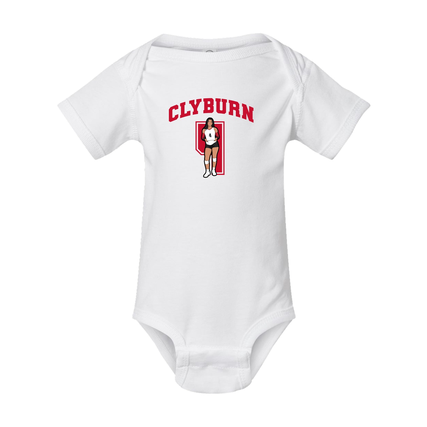 Baby Onesie — Number in White