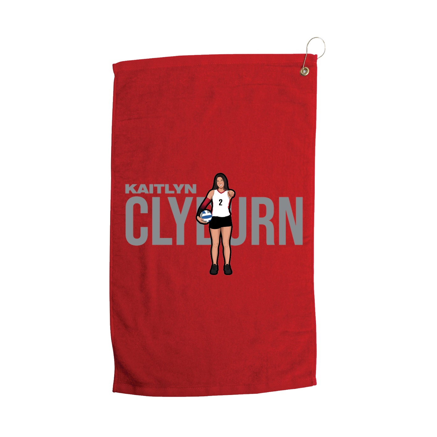 Golf Towel — Player Name in Red