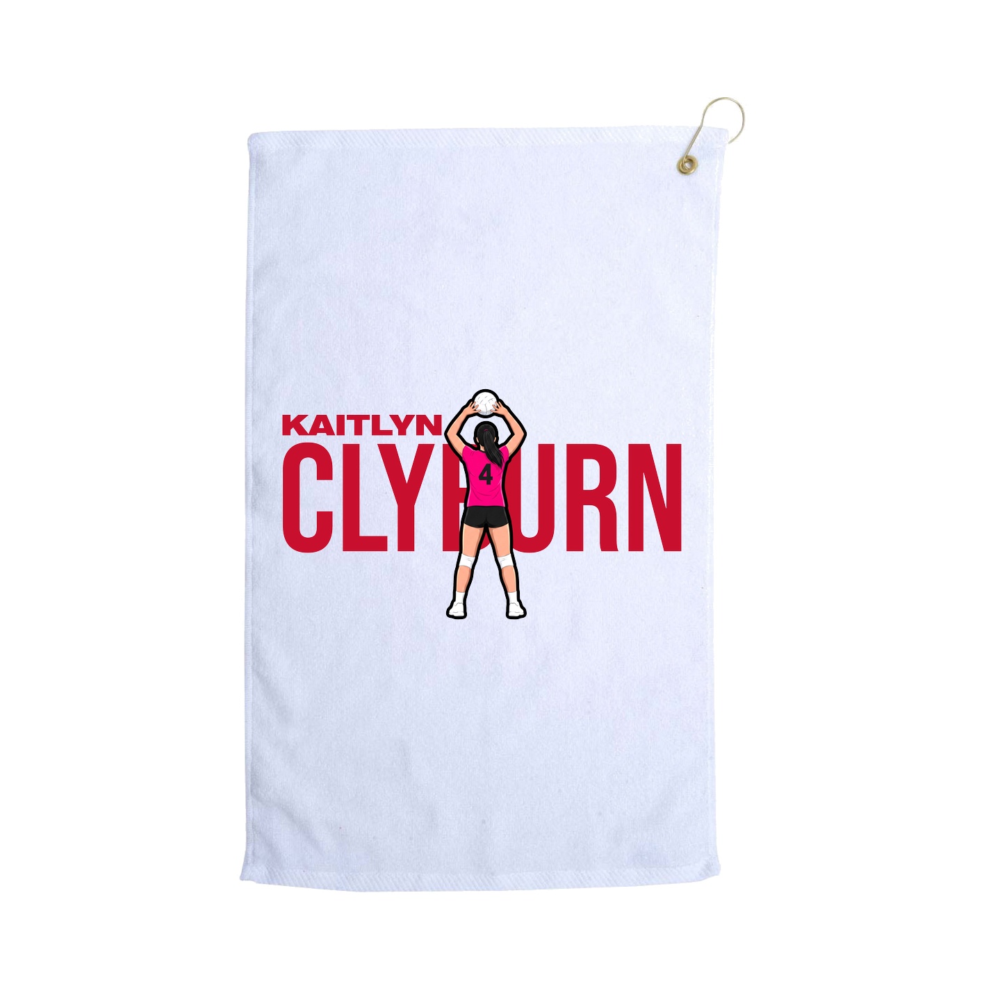 Golf Towel — Player Name in White