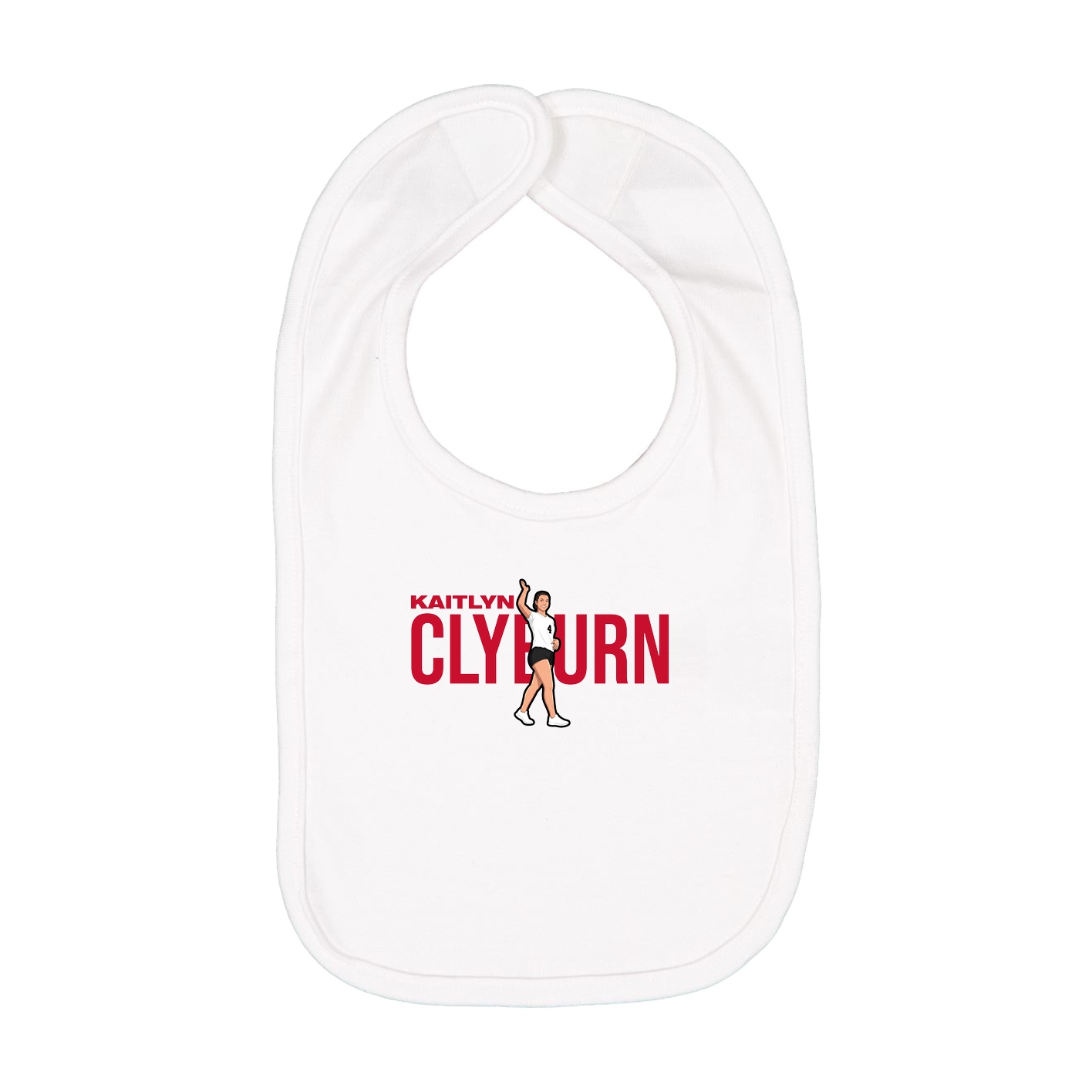Infant Bib — Player Name in White