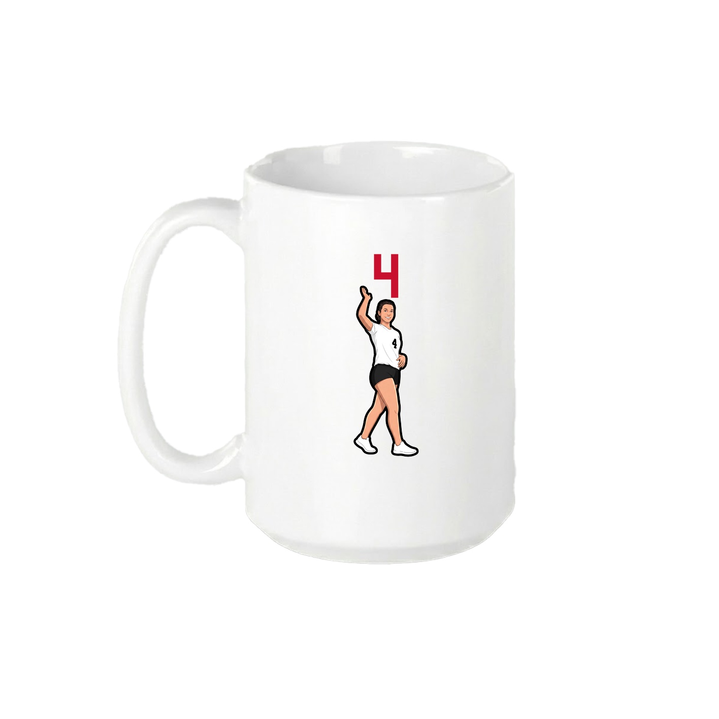 15oz Coffee Mug — Number Top in White