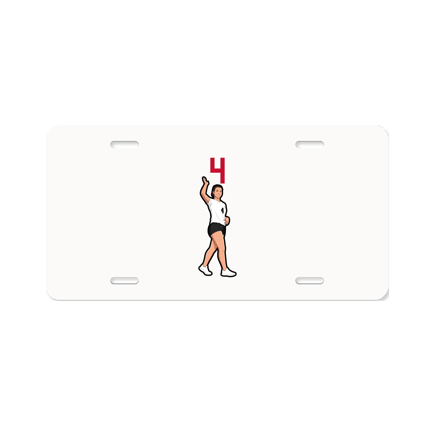 License Plate — Number Top in Classic