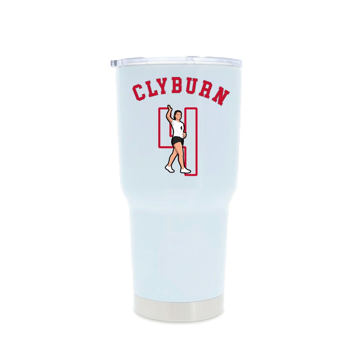 30oz Stainless Steel Tumbler — Shirsey Arch in White