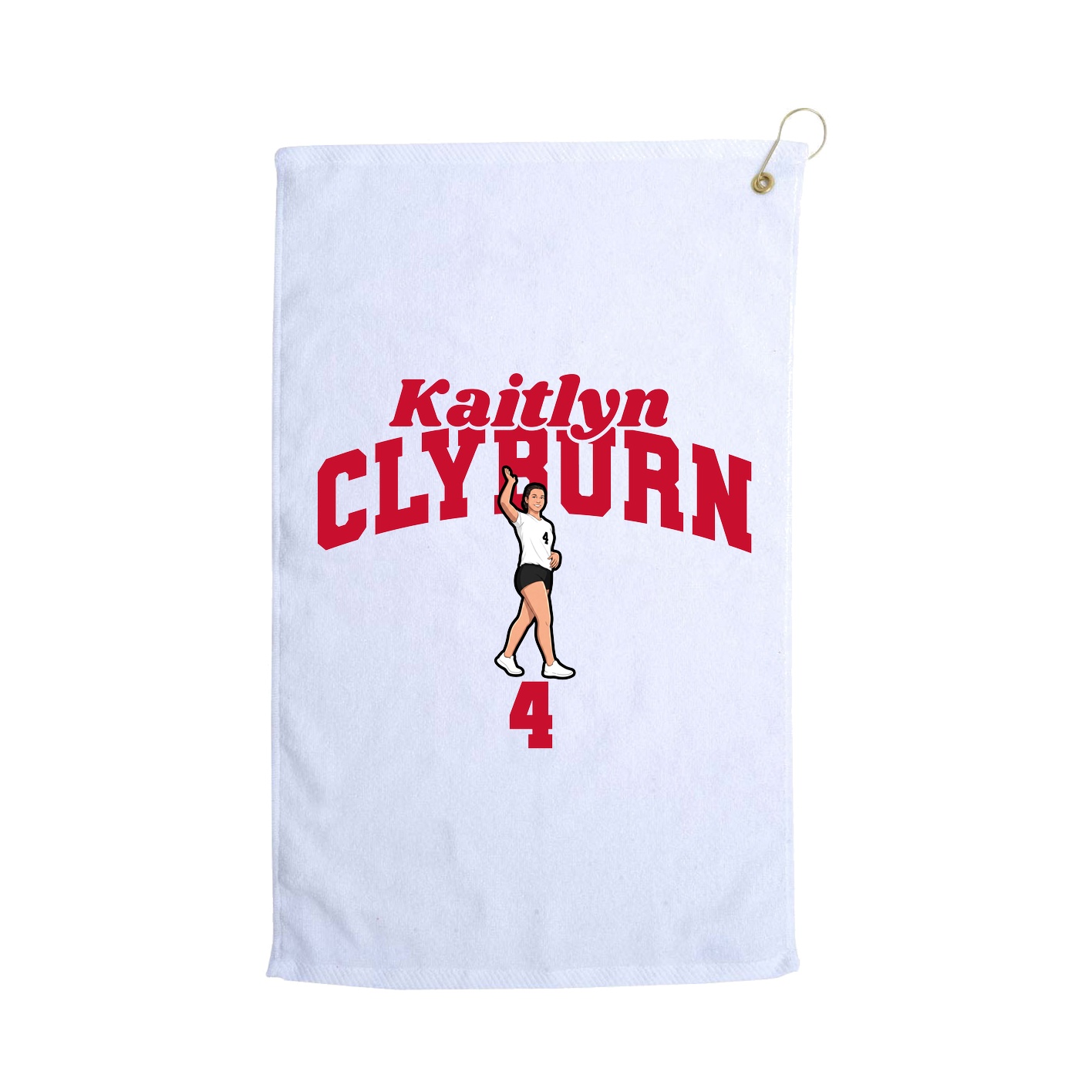 Golf Towel — Signature Arch in White