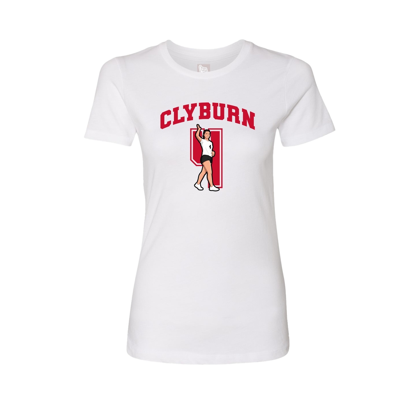 Womens Tee — Number in White
