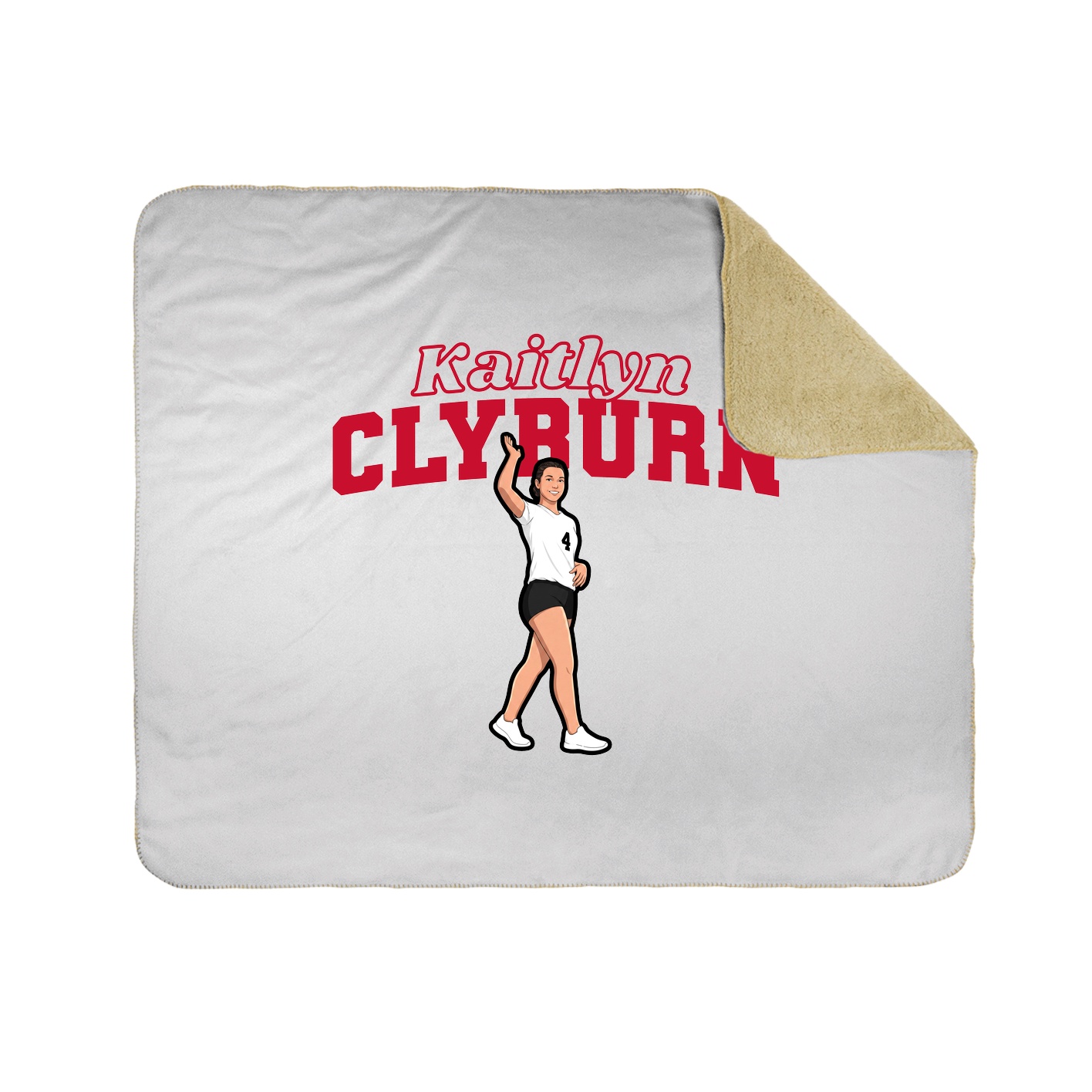 Throw Blanket — Name Arch in White
