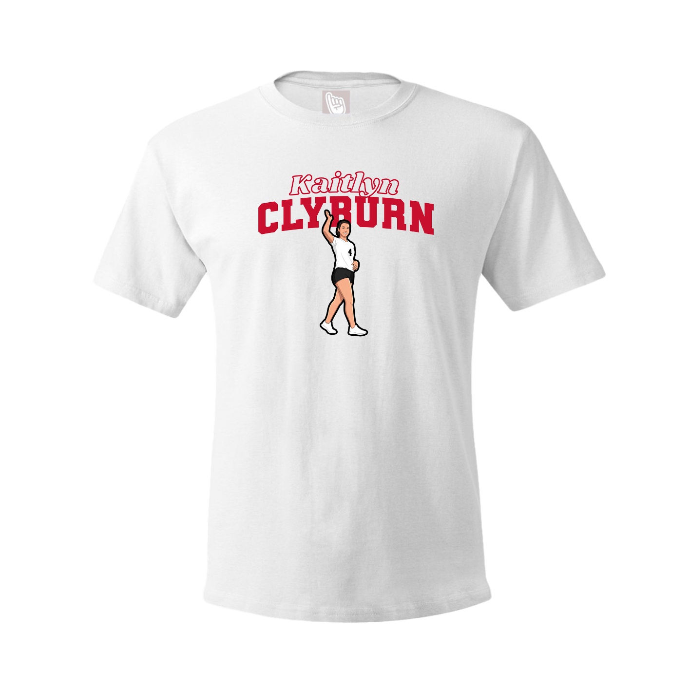 Youth Tee — Name Arch in White