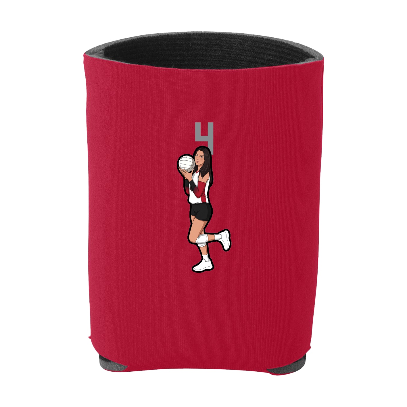 Can Holder — Number Top in Red