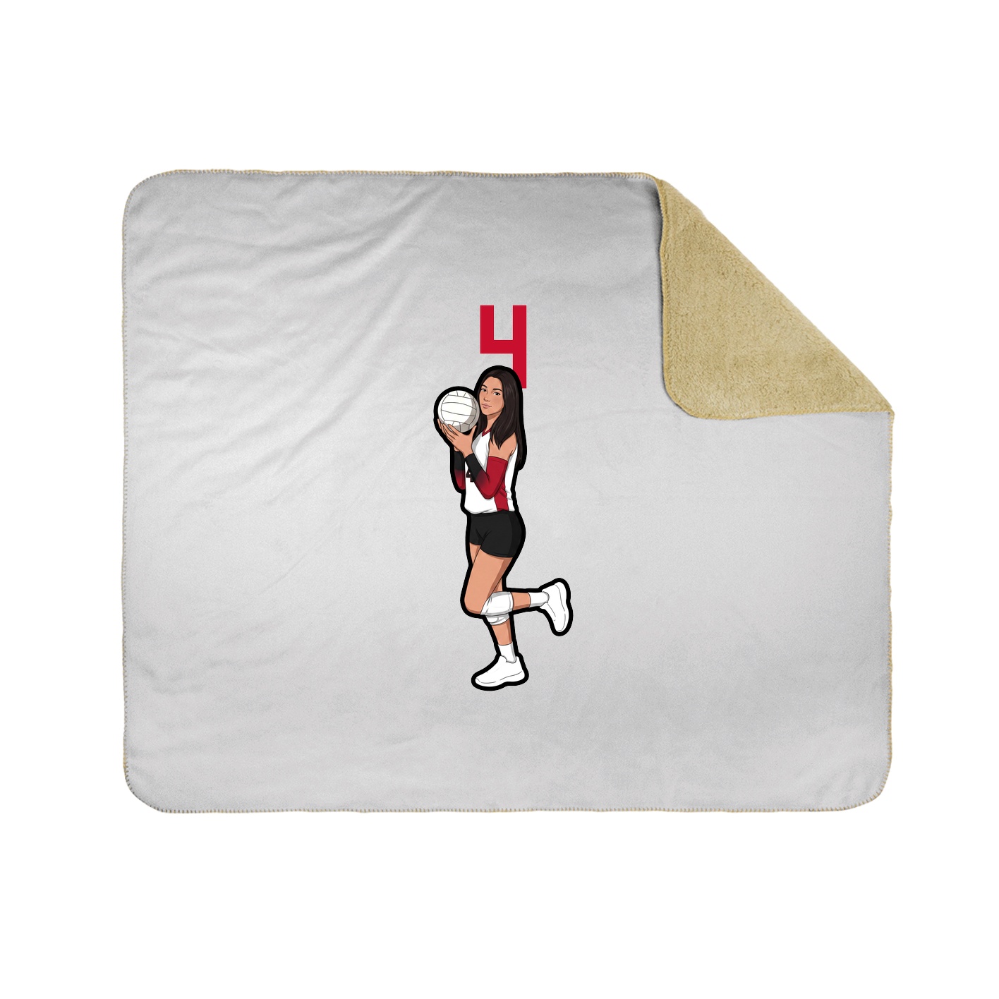 Throw Blanket — Number Top in White