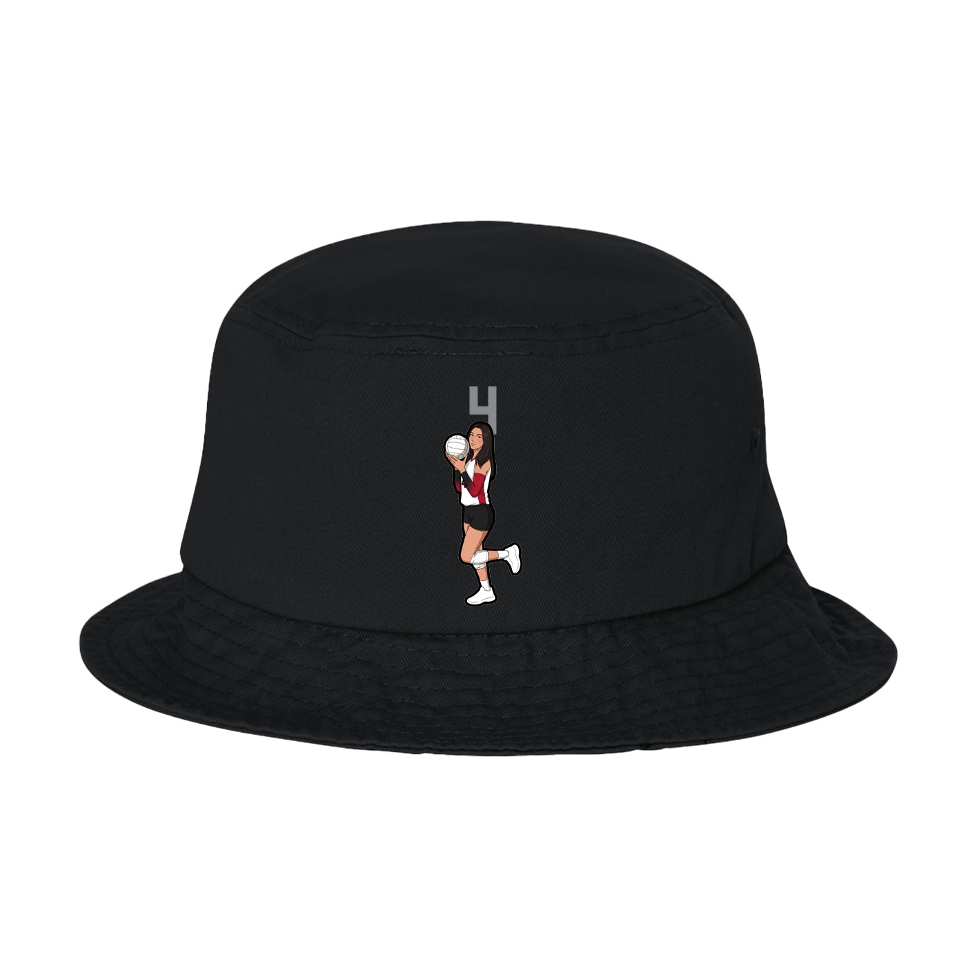 Bucket Cap — Number Top in Black