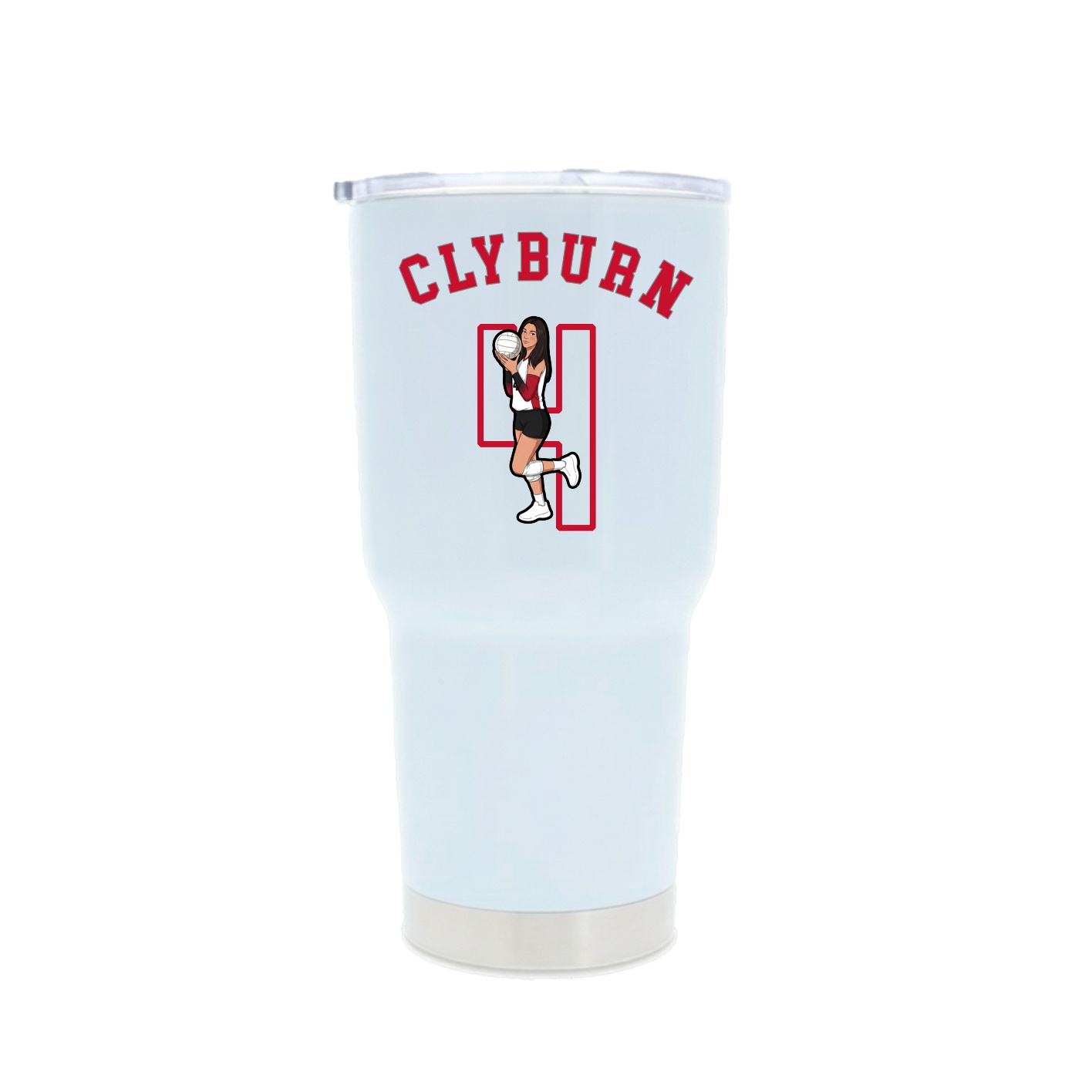 30oz Stainless Steel Tumbler — Shirsey Arch in White