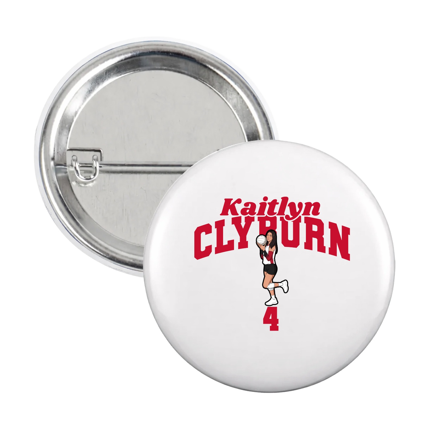 Game Day Button — Signature Arch in White
