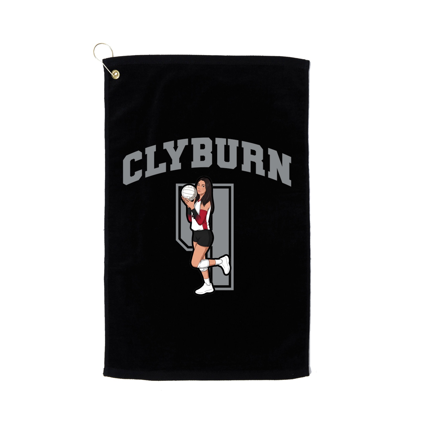 Golf Towel — Number in Black