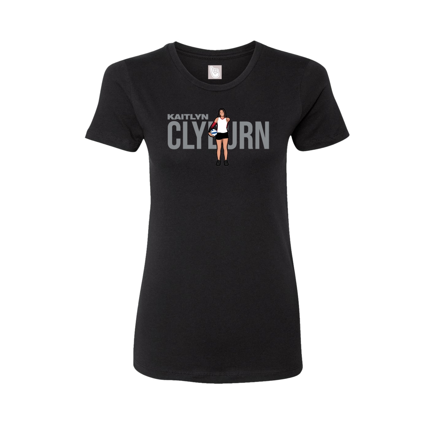 Womens Tee — Player Name in Black