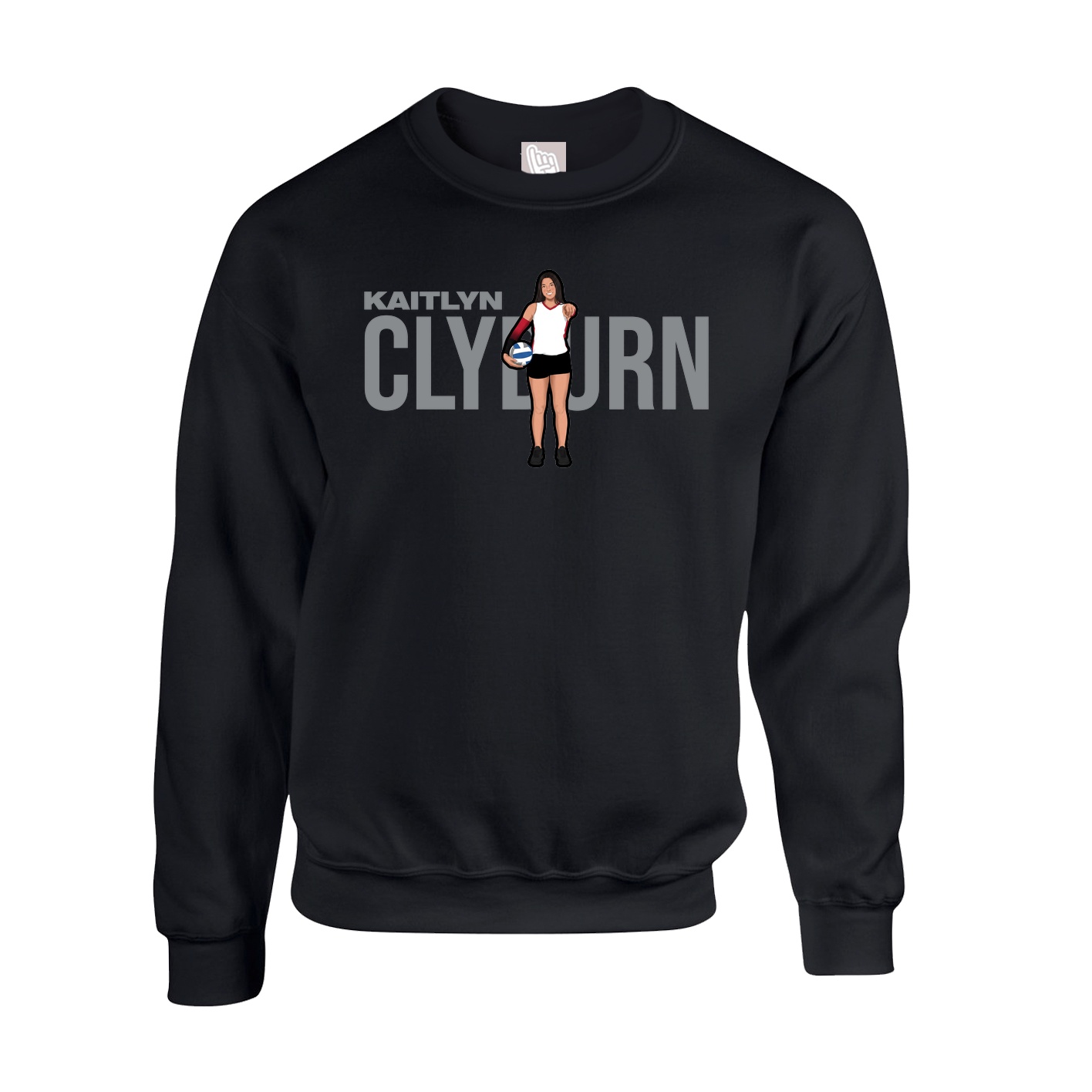 Fleece Crew — Player Name in Black