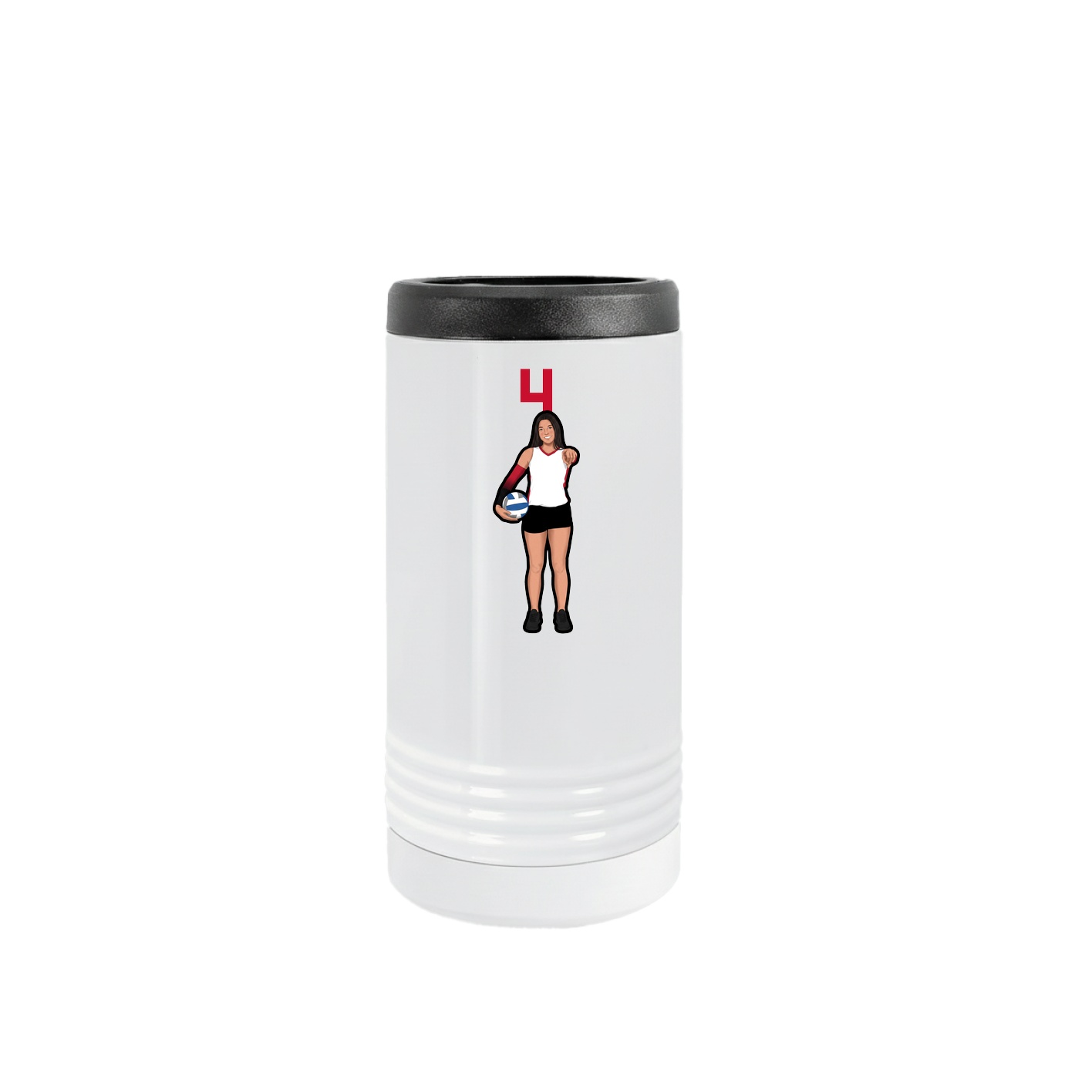 Slim Beverage Holder — Number Top in White