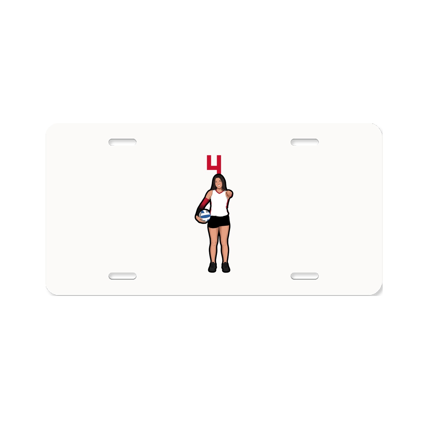 License Plate — Number Top in Classic