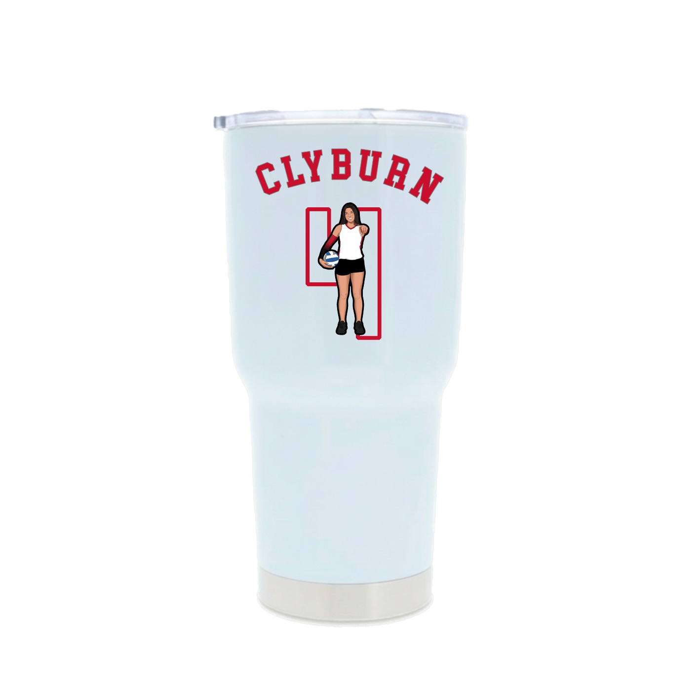 30oz Stainless Steel Tumbler — Shirsey Arch in White
