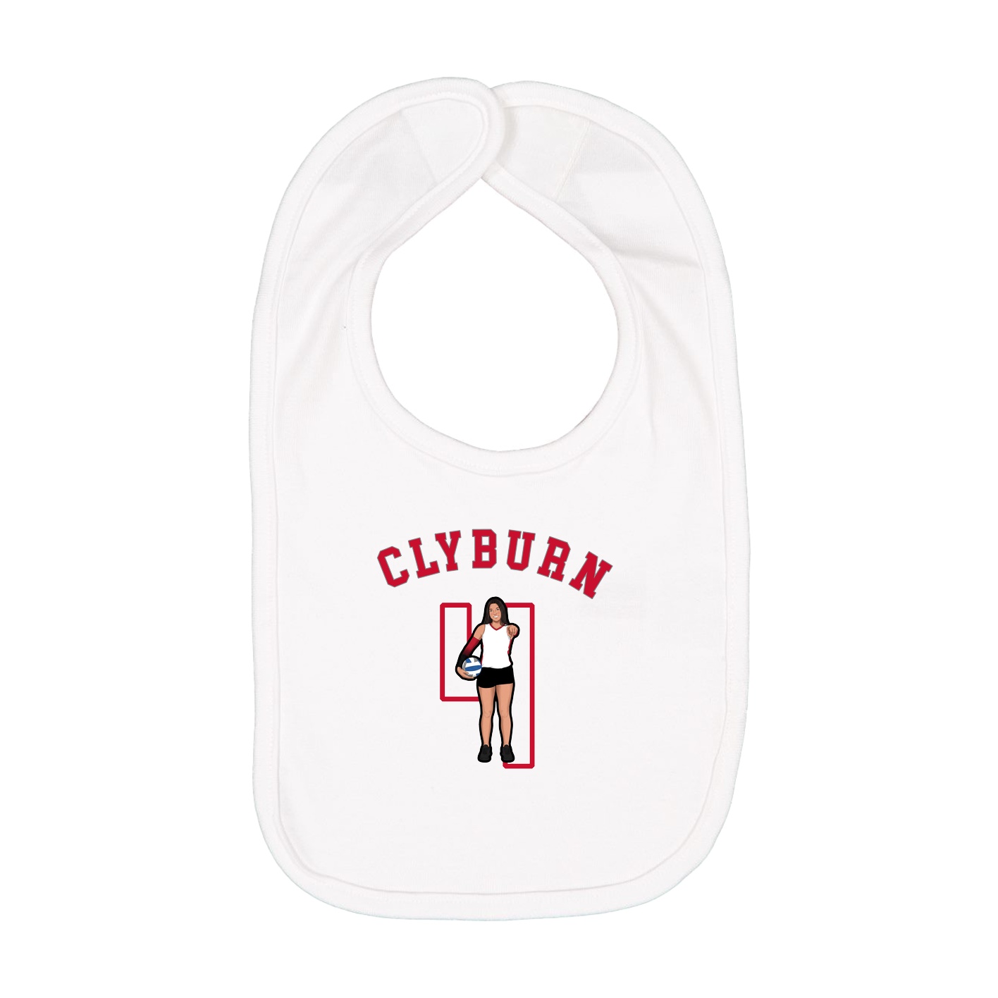 Infant Bib — Shirsey Arch in White