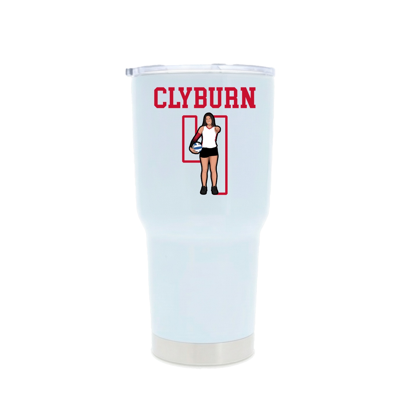 30oz Stainless Steel Tumbler — Shirsey in White