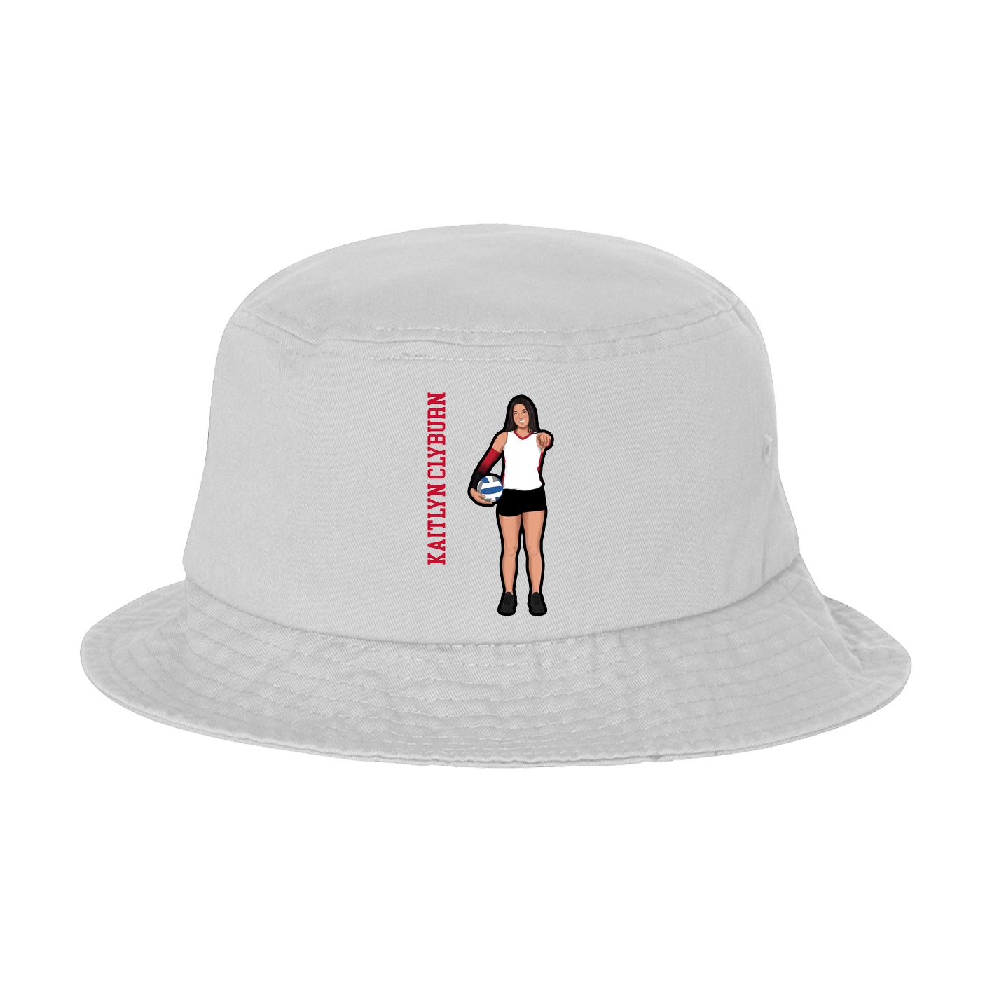 Bucket Cap — Name Vertical in White