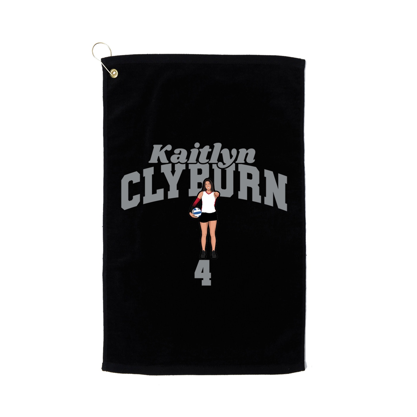 Golf Towel — Signature Arch in Black