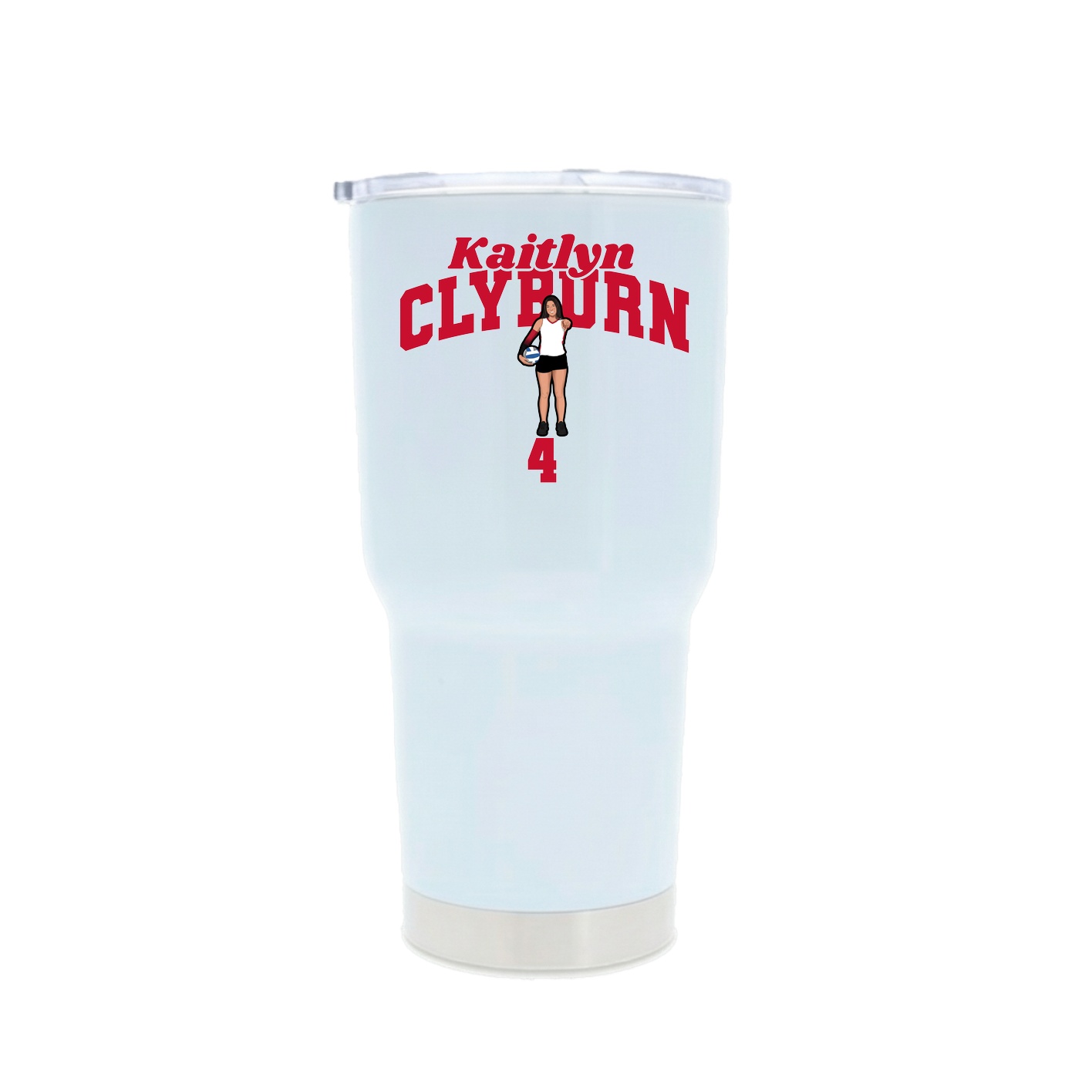 30oz Stainless Steel Tumbler — Signature Arch in White