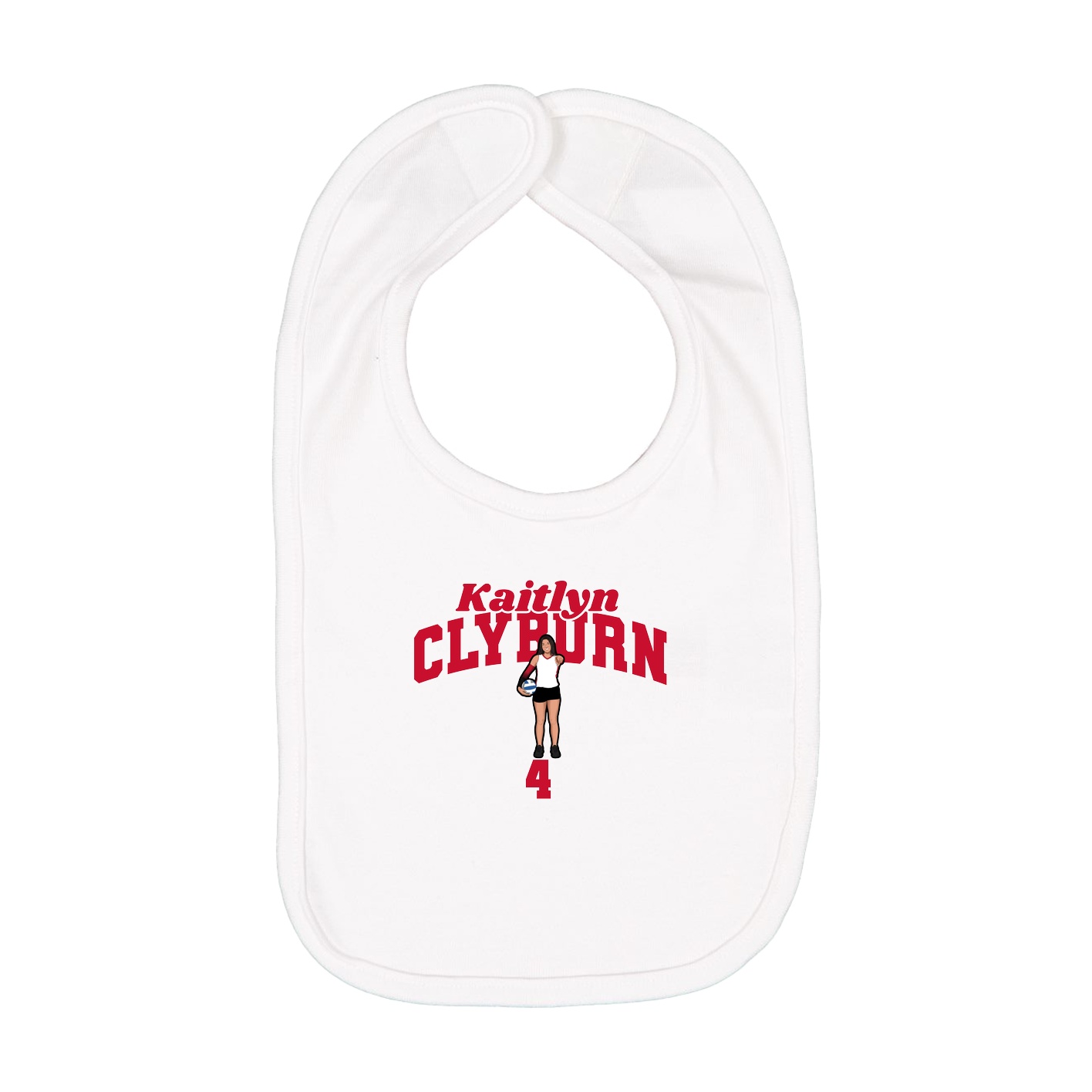 Infant Bib — Signature Arch in White