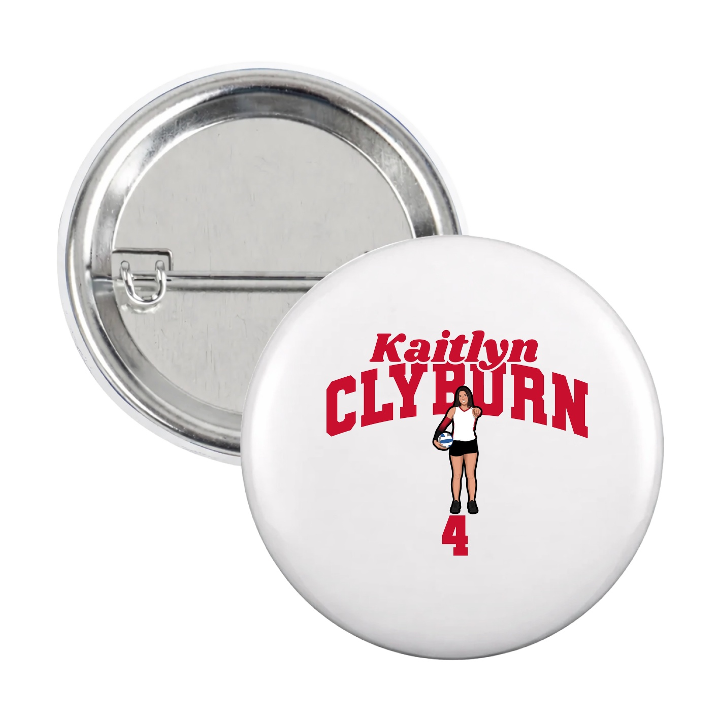 Game Day Button — Signature Arch in White
