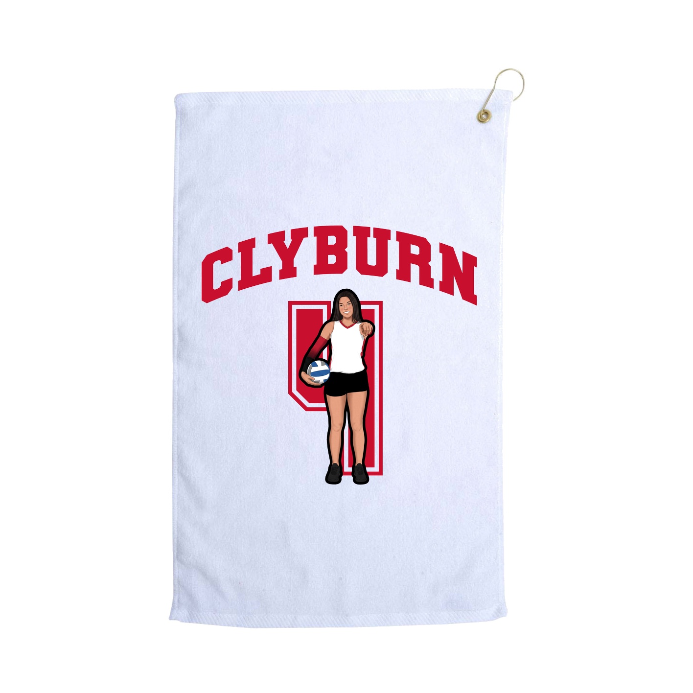 Golf Towel — Number in White