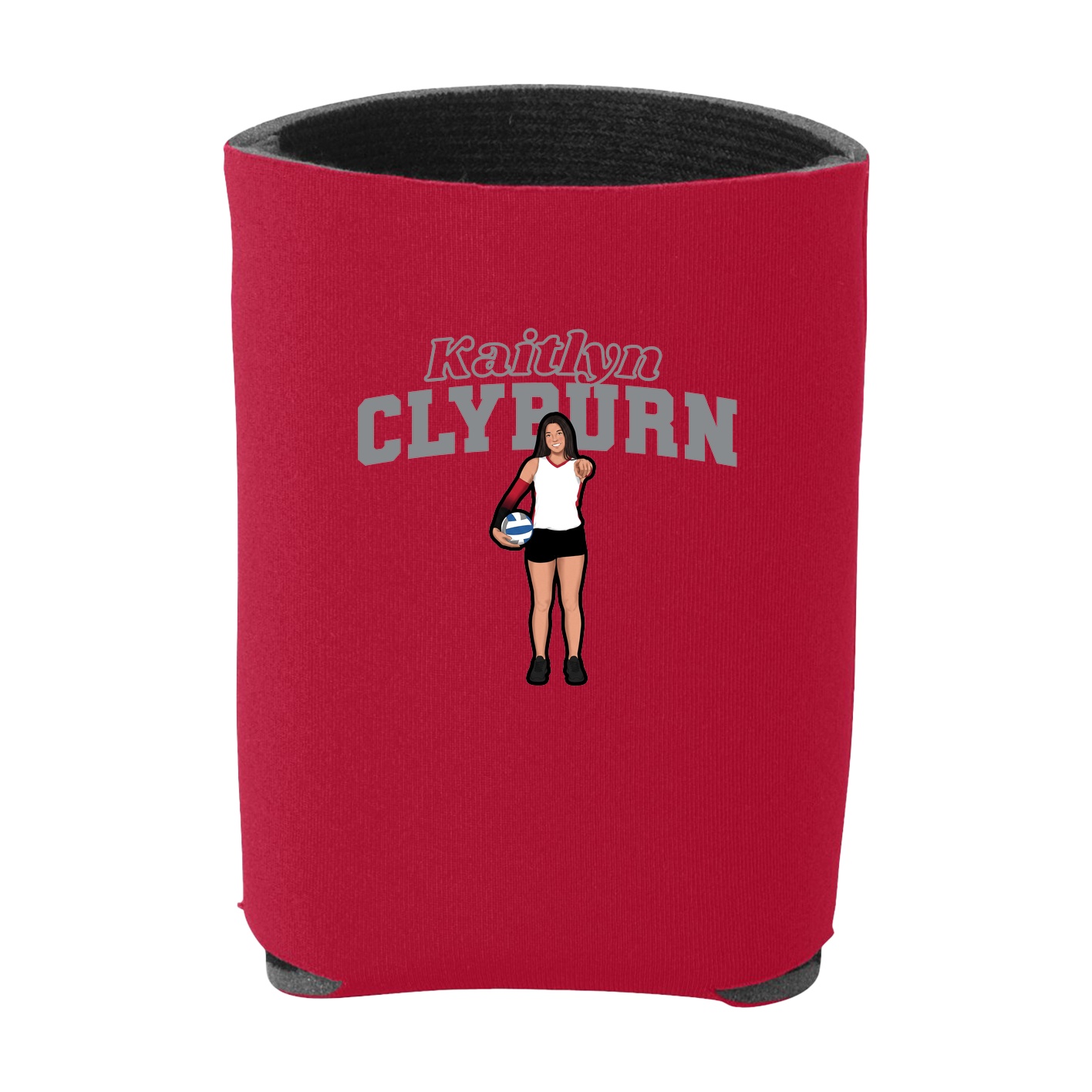 Can Holder — Name Arch in Red