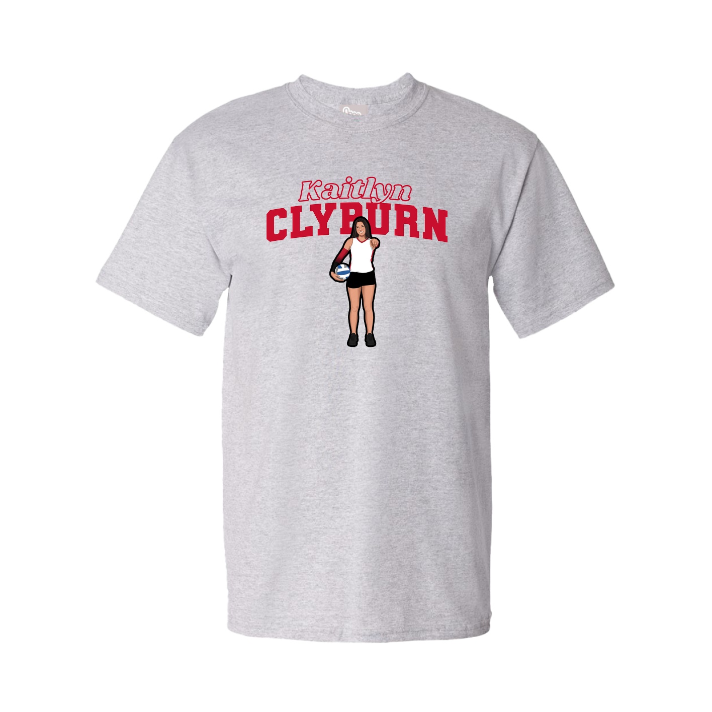Youth Tee — Name Arch in Grey