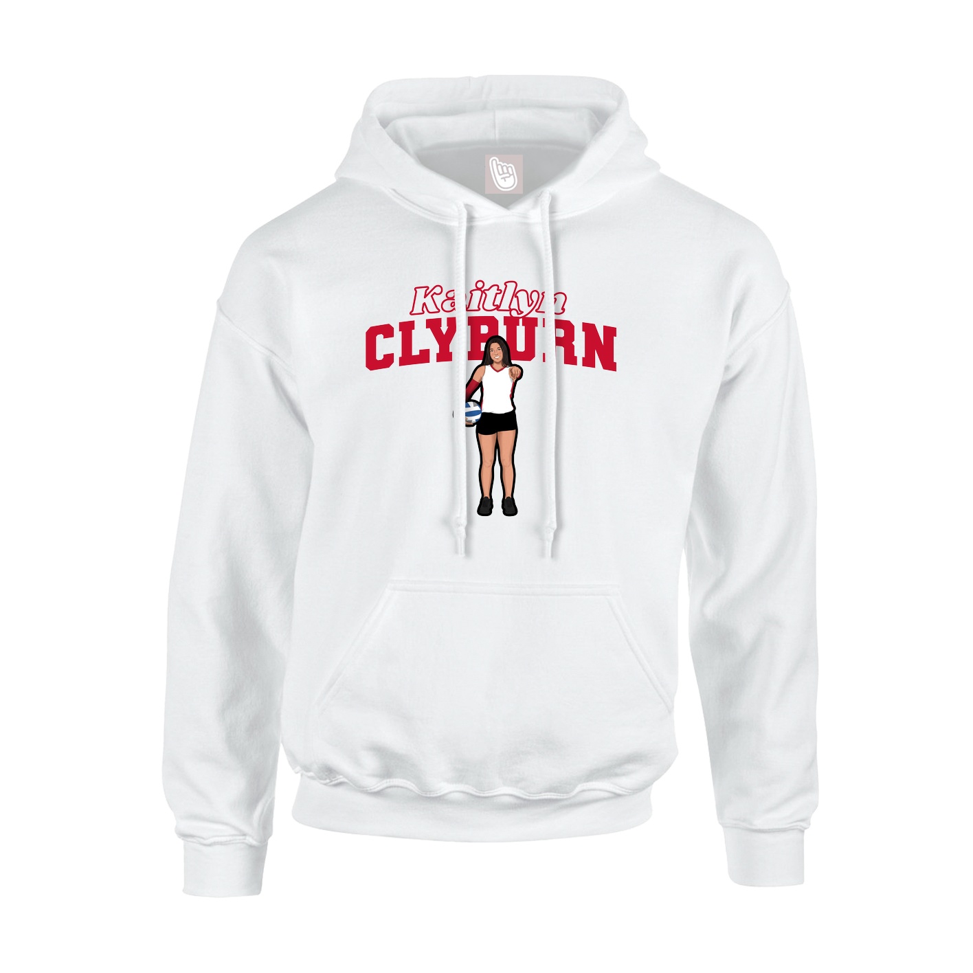 Hoodie — Name Arch in White